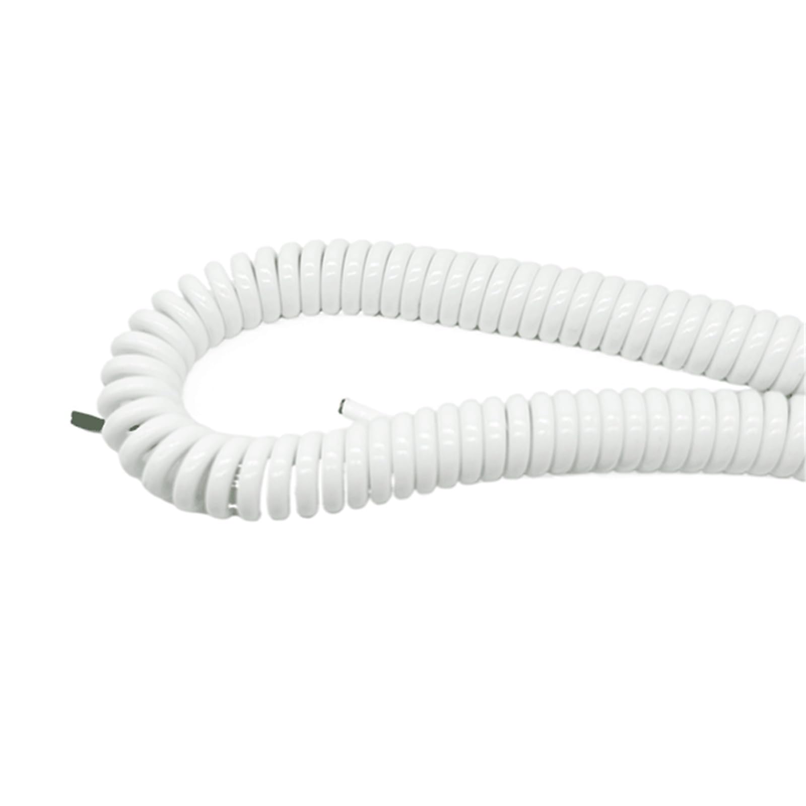 PULaif Spring Spiral Cable, 2 Core Spring Spiral Electric Wire, Retractable, Stretch 2 Meters, PU Heat Resistant, Multiple Sizes(1.5mm2 15AWG)