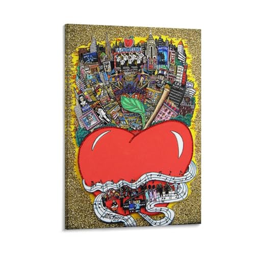 Charles Fazzino �`���[���Y�E�t�@�W�[�m�w���̉J1�x�L����i�̃|�X�^�[ �E�H�[���A�[�g �L�����o�X ��� �摜�̊G �Ǌ|�� ���� �z�[������16x24inch(40x60cm)