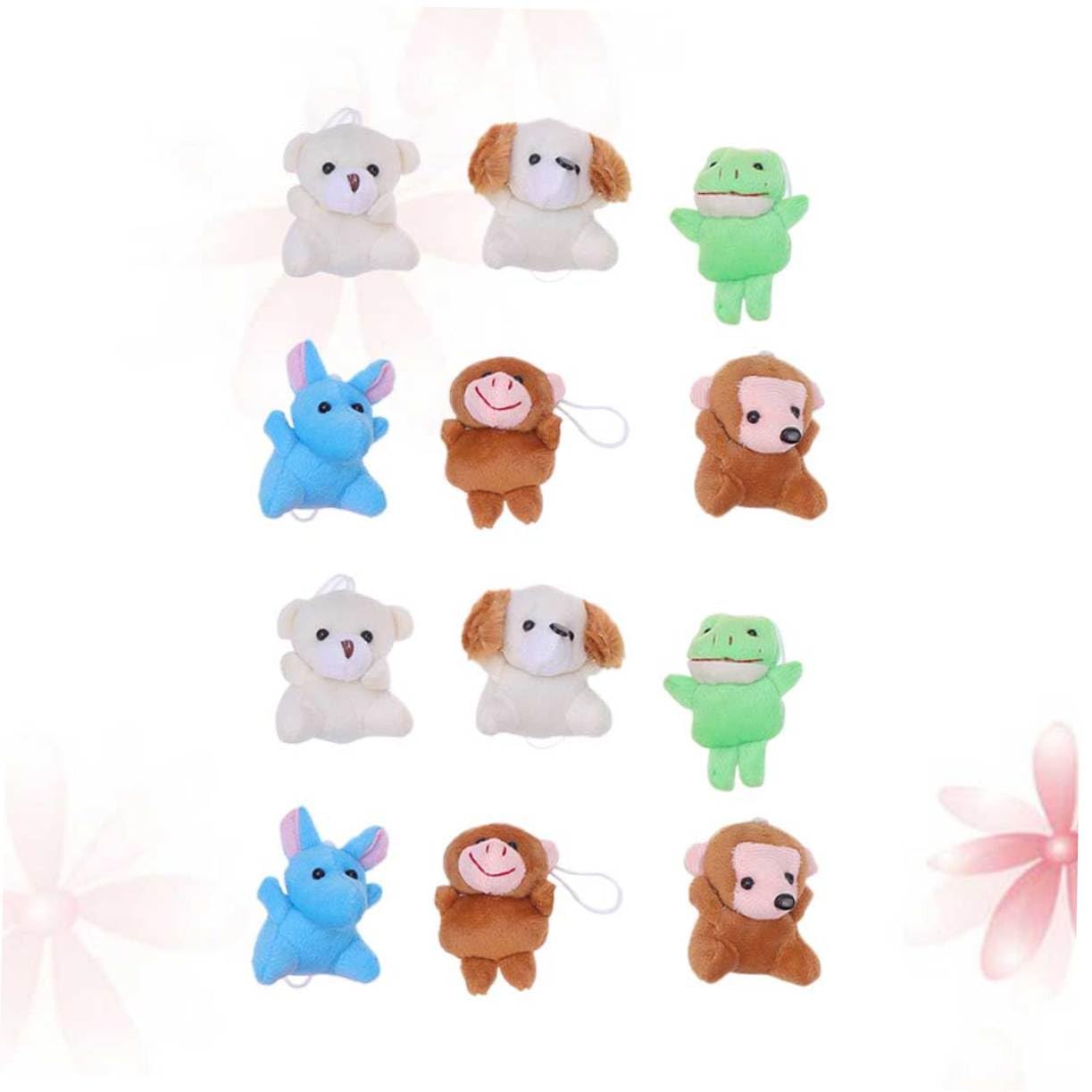 ibasenice 36piezas Mini Juguetes De Peluche Colgantes Forma De Animales De Adorables Pendientes para Decoración y