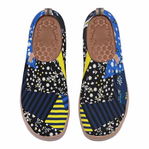 Women's slip-on comfortable flat-soled lightweight casual art painted travel shoes flower series
