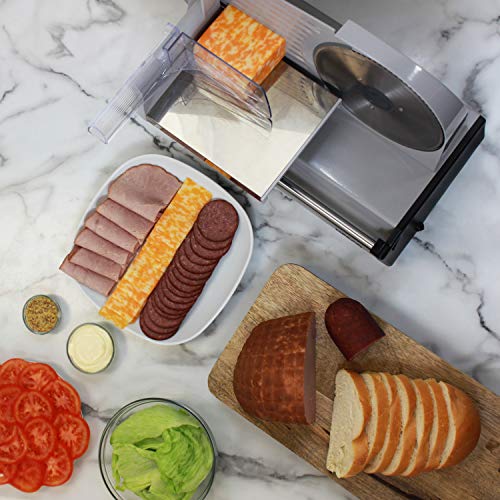 NESCO-FS-200-Food-Slicer-Gray-Aluminum-with-75-inch-Stainless-Steel-Blade-180-watts-One-Size