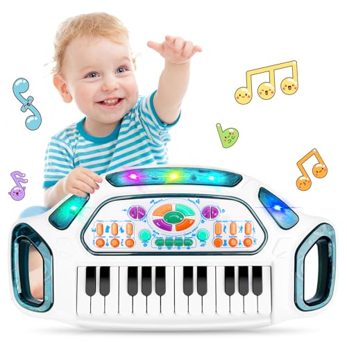 24 Key Toddler Piano Keyboard with Dynamic Lights Music Toy for Kids