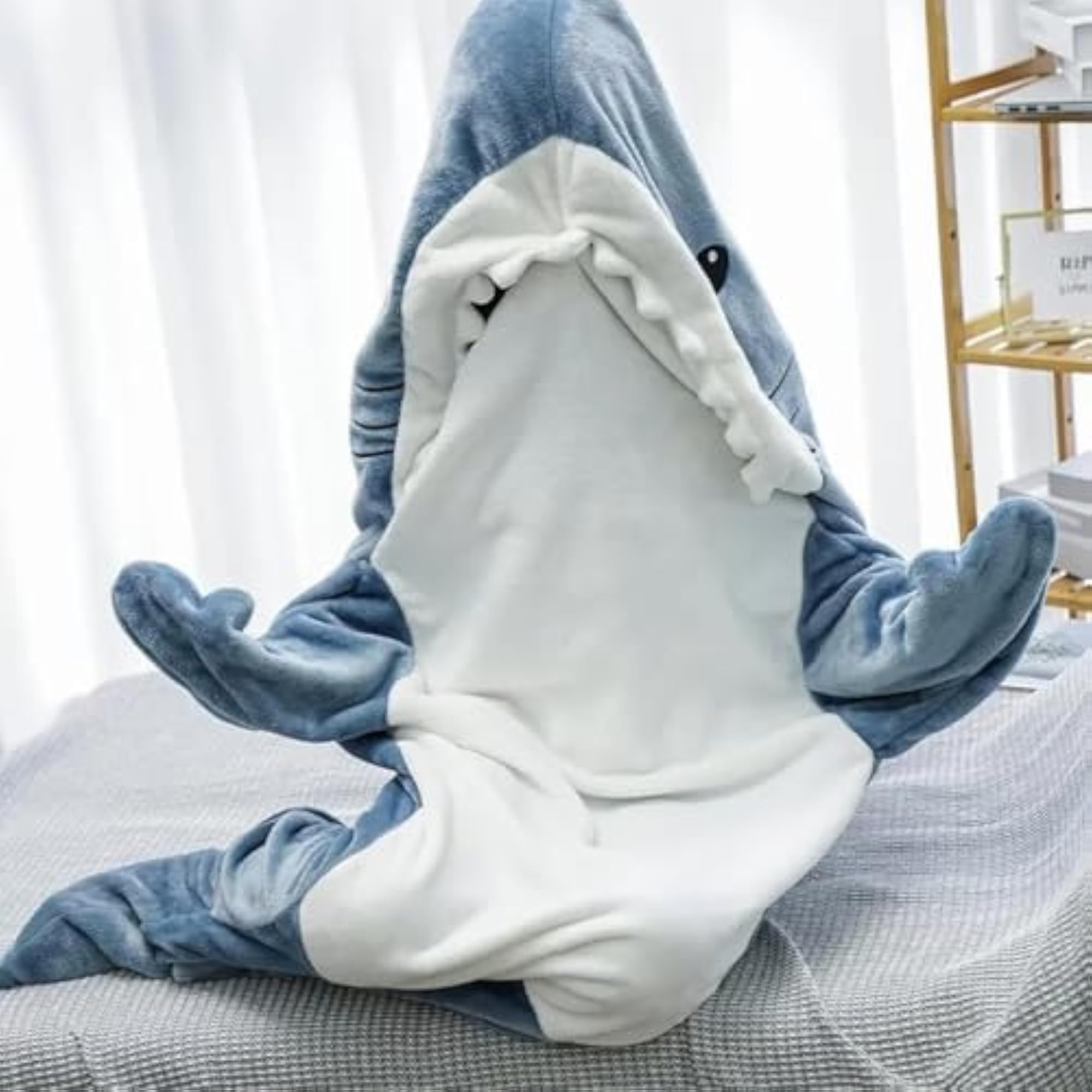 Cute Shark Pajama Blanket for Men and Women