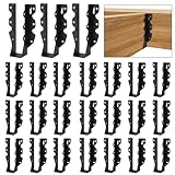 16 Pcs 2'x 8' Joist Hanger,Q235B Steel Black Powder Coated Face Mount Joist Hangers ,Hurricane Ties for Rafters,Tie Brackets...
