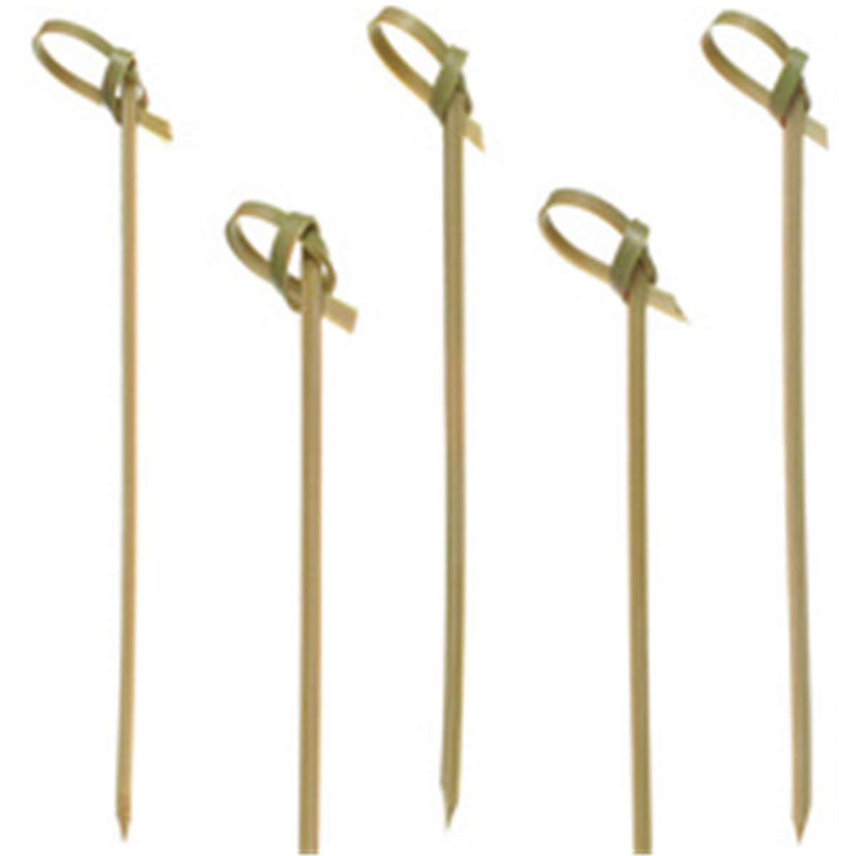 Papstar Szpikulce do przekąsek "Knoten" (250 sztuk) 6 cm, szaszłyki z naturalnego drewna bambusowego z oryginalnym węzłem, do przekąsek, małych przekąsek i antipasti, oryginalny wzór #16769