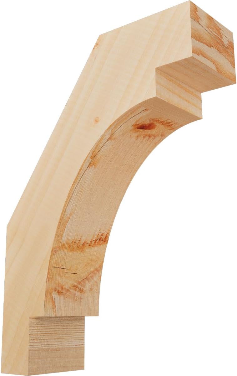 Ekena Millwork BRC04X10X14MRC00SDF 3 1/2"W x 10"D x 14"H Merced Smooth Knee Brace, Douglas Fir