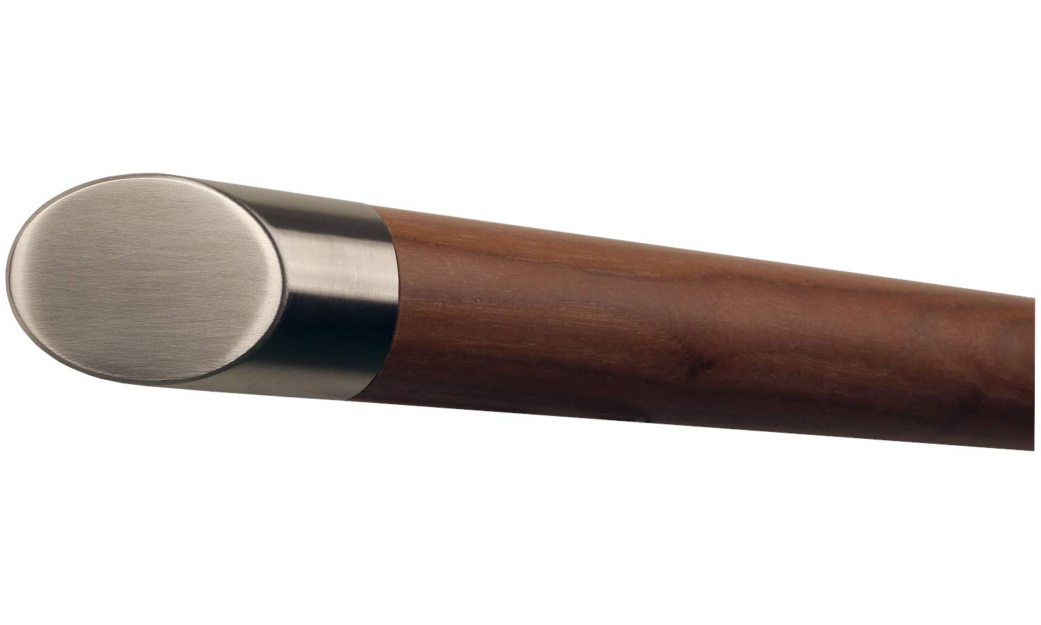 TIBU Ami Nussbaum Holz Handlauf Geländer 30-500 cm Wandhandlauf Wand Treppe ohne Halter, Länge: 1300 mm / 130 cm / 1,3 m und Enden: schräges Endstück