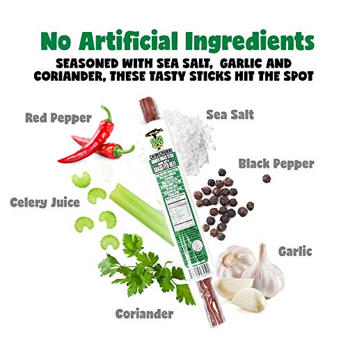 Chimichurri 100% Grass Fed Beef Sticks,Sogo Snacks, Low Carb And Gluten-Free Snack, Hiking And Road Trip Snacks, Snack Pack Of 12 #TOP5