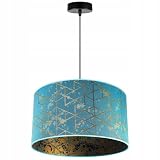 lamparas de techo color azul 💡Elegante y moderna - nuestra lámpara de techo Verona tiene un marco de metal duradero e irrompible. Las cortinas de tela de colores crean un elegante diseño clásico que agrega calidez y relajación a su interior. La lámpara colgante moderna está disponible en muchos colores diferentes para crear su propia lámpara única