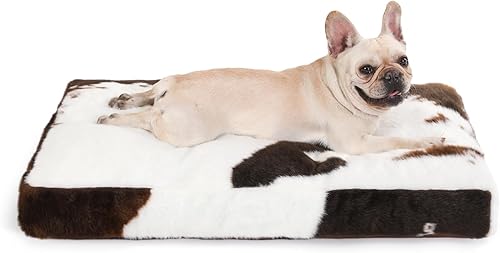 Miniatura 19 de Bedfolks Cama Impermeable para Jaula de Perro con Funda Extraíble Lavable, Almohadilla de Piel Sintética de Felpa para Perros Grandes, Cama Mullida