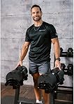 Nuobell Adjustable Dumbbell Stand - Dumbell rack for Nuobell dumbbells - Gym Army brand; Free weight dumbbell stand for men women - strength training and fitness (50lb and 80lb versions) - Matte Black (STAND ONLY - Dumbbells sold separately)