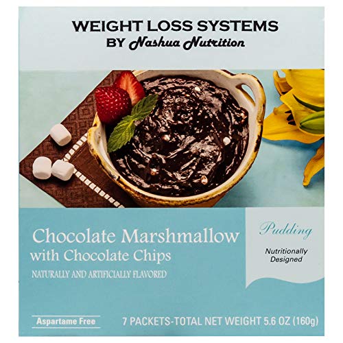 Weight Loss Systems High Protein Chocolate Marshmallow With Chocolate Chips Pudding Mix, 12G Protein, Low Calorie, Low Carb, Low Fat, Keto Diet Friendly, Ideal Protein Compatible, 7 Serving Box #TOP5