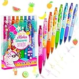 Glitter Gel Smens (Aloha Unicorn) - Patented Gourmet Scented Pens, Colored Glitter Gel Ink, Medium Point, 8 Count