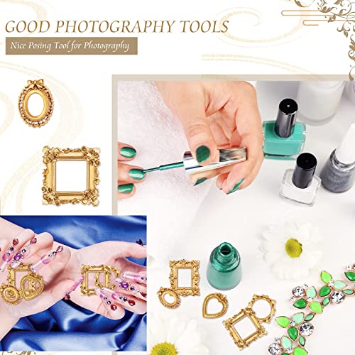 100 Pieces Gold Vintage Resin Picture Frame Antique Photo Resin Frame Mini Resin Jewelry Display Frame Photography Photo Frame Diy Small Photo Frame For Manicure Photo Home Decoration #TOP3