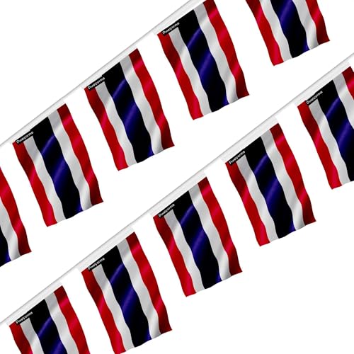 Guirlande drapeau Thaïlande 18x28cm lot de 100 pièces pour grand espace
