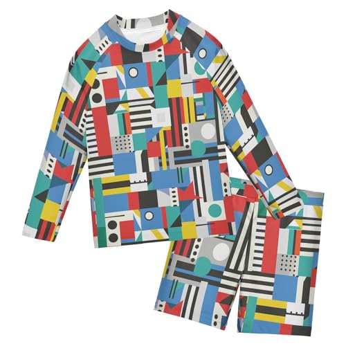 Conjunto de protección UV Abstract Art con bloqueo solar total para niños