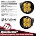 Baja Designs Squadron-R Sport LED Fog Light Kit for Toyota Tacoma 2012-24, Tundra 2014-24, 4Runner 2010-24, Set of 2 LED Lights (Wide Cornering Lens, Amber)