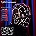 HWEQT Electric Spider Hero Mask with Moving Eyes, Ring Remote Control Movable Mechanical Eye and LED Lights, Realistic Spider Superhero Mask Costume for Cosplay (Black with Remote)