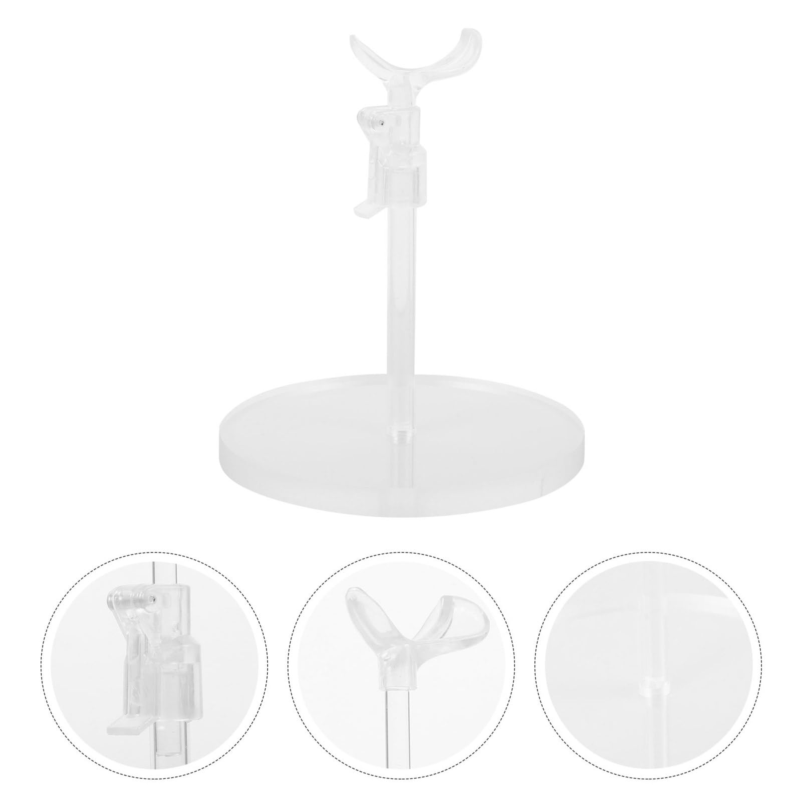 ERINGOGO Doll Stand Rack Acrylic Construction Adjustable Height Sleek Design Perfect for Display