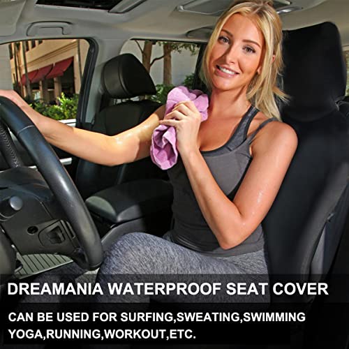 Dreamania Waterproof Seat Cover,2Pcs Upgraded Neoprene Sweat Carseat Protector, Perfect For Universal Anti-Slip Car Truck Suv Seat, Ideal For Surfing Yoga Gym Workout, Black #TOP4
