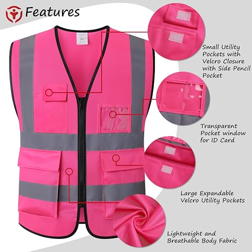 Image of Reflective Safety Vest for Men Women Construction Vest Meet ANSI /ISEA Standard