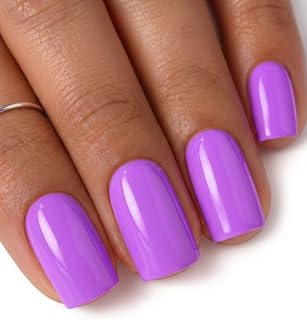 IN.HYPE Gel Polish Highly Pigmented,Apply in One Stroke HEMA-Free, Soak Off UV/LED Cure, Long-Lasting Professional Nail Color Butter Neon Purple #15