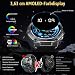 Militär Smartwatch Herren GPS, 1.43" AMOLED Fitnessuhr mit Bluetooth Anruf, 5ATM Sportuhr Fitness Tracker mit Herzfrequenz/Schlafmonitor/... 160+ Sportmodi Smart Watch für Android/iOS