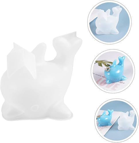 Miniatura 8 de EXCEART Molde de delfín para animales, moldes de resina epoxi, decoración del océano, moldes de silicona para chocolate, molde de resina de delfín