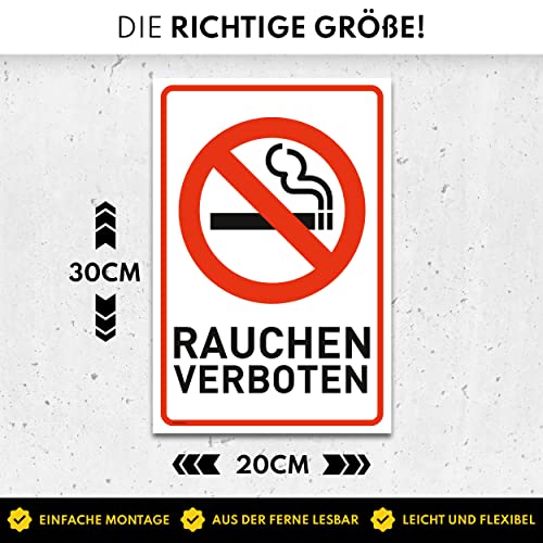 Rauchen Verboten Aufkleber – 3 Stück, Digitaldru Produktbild-Vorschau 3