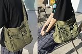 Chirest Messenger-Tasche, große Hobo-Umhängetasche mit mehreren Taschen, Canvas-Schultertasche für Damen und Herren