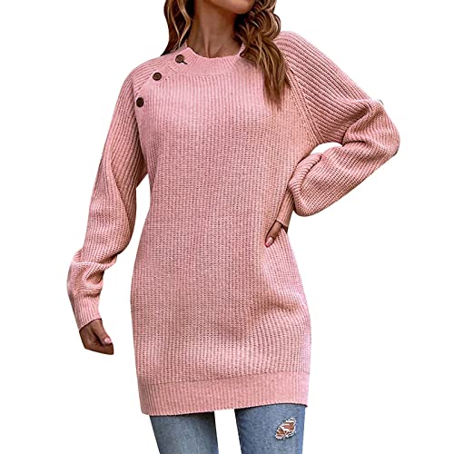 SNKSDGM Women 2023 Casual Fall Long Sleeve Pullover Sweater Dresses