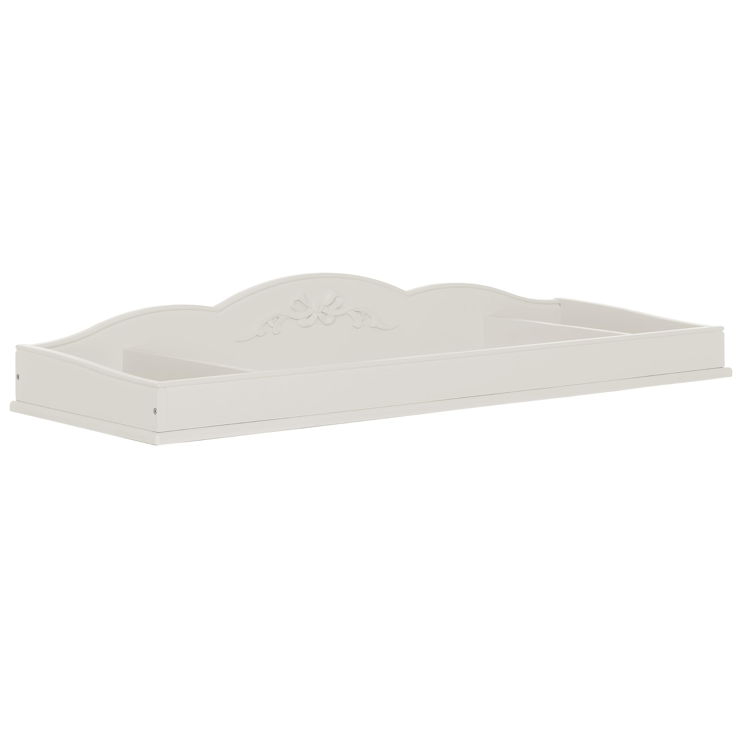 Evolur Aurora Change Tray|Lasting Quality|Intricate Ribbon Bow Scrollwork, Ivory Lace
