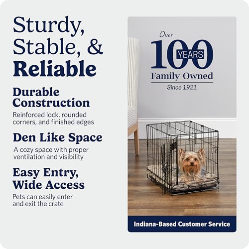 Image of MidWest Homes for Pets 18-Inch iCrate for Tiny Breeds, Up to 10 lbs, Single Door Folding Dog Crate with Divider Panel, Leak-Proof Tray & Secure Latch, Portable, Durable & Easy to Assemble
