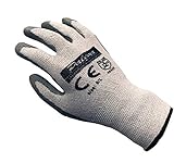 Palema ® schnittfeste Handschuhe mit Latex Beschichtung – Schnittschutz im Garten, Hobby, Beruf - Level 5 Schutz. Farbe Silber, Größe Gr. XL - 1 Paar - 25 cm