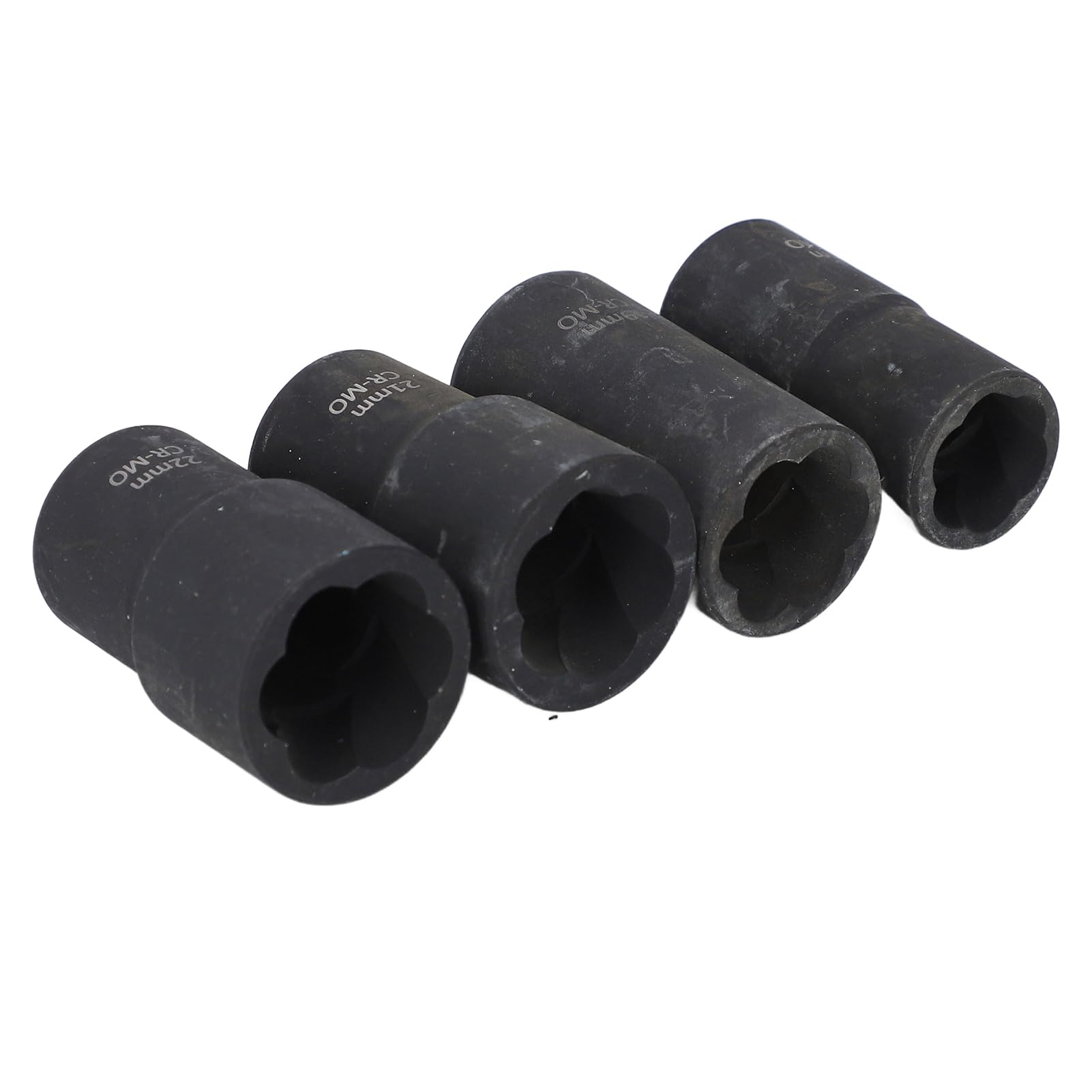 Juego de 5 Llaves de Vaso giratorias, Extractor de Tuercas de Gran tamaño, Kit Extractor de Pernos para extraer Pernos y Tuercas de Seguridad Rotos, Pelados o dañados.
