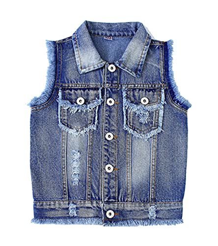 Image of NABER Kids Boys' Sleeveless Outerwear Denim Vest Age 4-13 Years | Boys denim vest