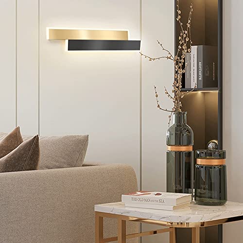 Luces de pared LED modernas de 28W tipo aplique de pared de tira larga metálico 8
