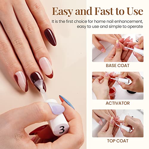 Beetles Dip Powder Gel Liquid Set 0.5Oz/Bot With Base-Top Coat, Activator, And Brush Savor Dipping Powders Essentials Kit (Steps 1-4), Dip Nail Kit Acrylic Nail Manicure #TOP4