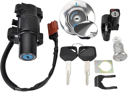 Fuel Cap Ignition Switch Seat Lock Key Kit Compatible With CB400SS CB 400SS