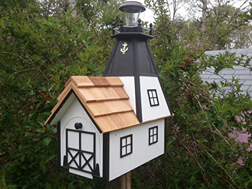 Promo Discount Up To 70% Off Amish Homemade Solar Nautical Lighthouse Rural Mailbox White with Black Trim Promo Discount Up To 70% Off Amish Homemade Solar Nautical Lighthouse Rural Mailbox White with Black Trim