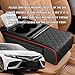 QQWD Car Armrest Cushion, 5 in 1 Center Console Cover with 2 Cup Holders, Phone Holder, Tissue Holder, Storage Bag, Multifunctional Leather Heightened Car Armrest Cushion for Most Cars