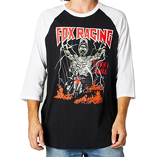 Fox Racing Backstage Raglan vêtement mixte streetwear noir et blanc