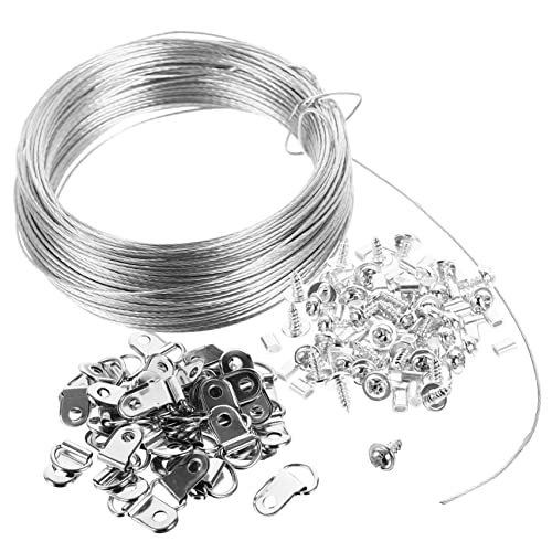 AUTSUPPL Aufhänger Für Bilder Aufhängung Bild Bildaufhängeset Mit Aufhängedraht Und Werkzeug Diy Bildaufhänger Für Bilderrahmen Fotodrahtseil Waagerecht