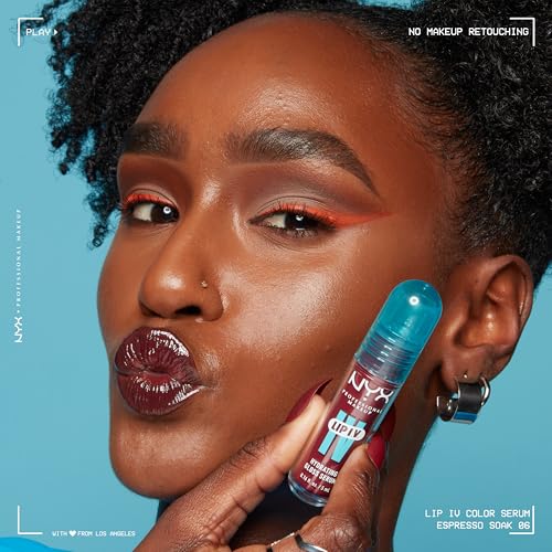 Nyx Professional Makeup Lip Gloss And Lip Stain, Lip Iv Hydrating Gloss Stain, Up To 12 Hour Hydration, High Pigment, Wet Shine Finish, Shade: Drippin' In Rose - 7