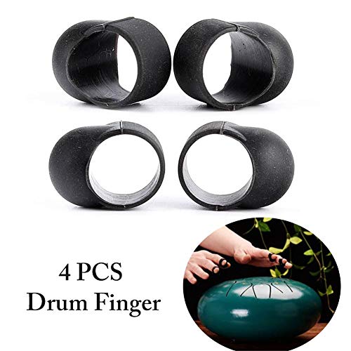 Bloomma Drum Finger Sleeve Knocking Playing Finger Cover for Steel Tongue Drum Suit for Percussion Instrument 4 PCS