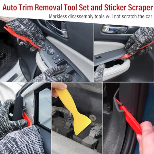 image for Keze 24Pcs Trim Removal Tool Set with Pick & Clip Removal Tool, Sticke