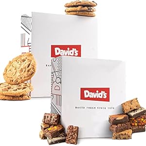 DAVID’S COOKIES Assorted Cookies & Brownies in Carton Box | Enjoy Our Homemade, Delicious, Great for Sharing Freshly-Baked Food Cookie & Brownie Snacks – Ideal Gift For All Occasion – 2 Pack