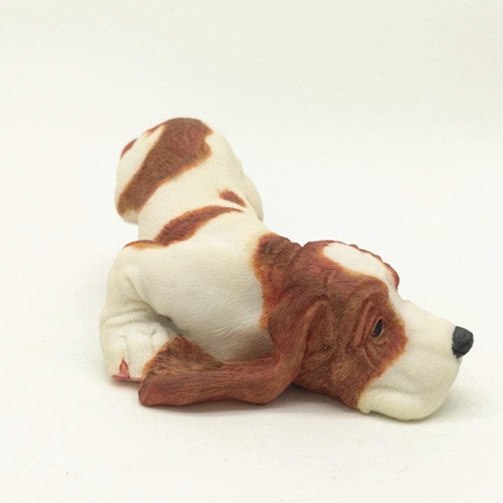 Petite statue mignon mini résine chien couché décoration maison