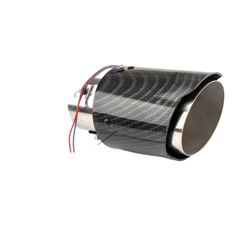 Vehicle Silencer Zmodyfikowana końcówka tłumika wydechowego samochodu Wylot czerwonego/niebieskiego światła Rura wydechowa Tłumik tylnej części gardła Tłumik do Samochodu(Real Carbon Blue Z)