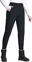 Vista 1 de BALEAF Women's Fleece Lined Snow Ski Pants Waterproof Windproof Softshell Insulated Slim Thermal Pants Zipper Bottom Leg
